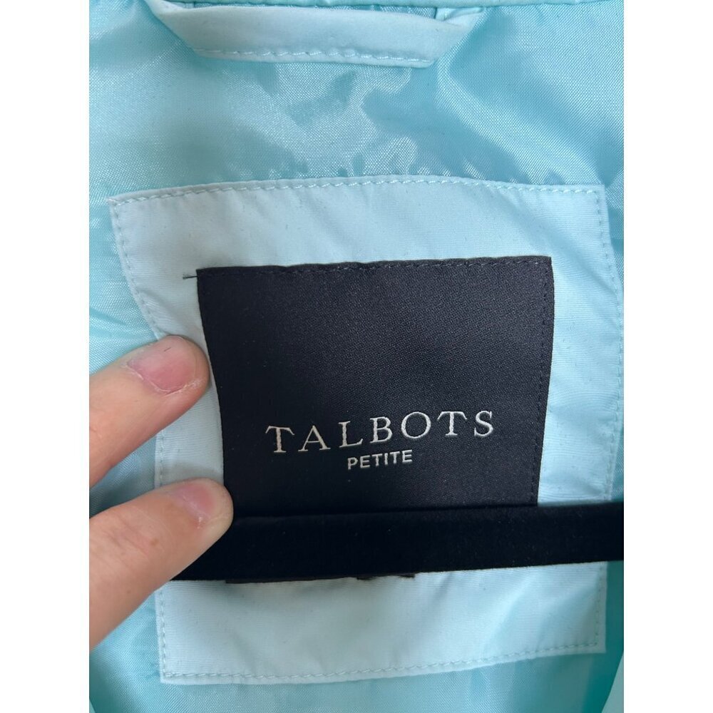 Talbots Blue full zip quilted layering vest Women's Sz Small - Picture 5 of 8